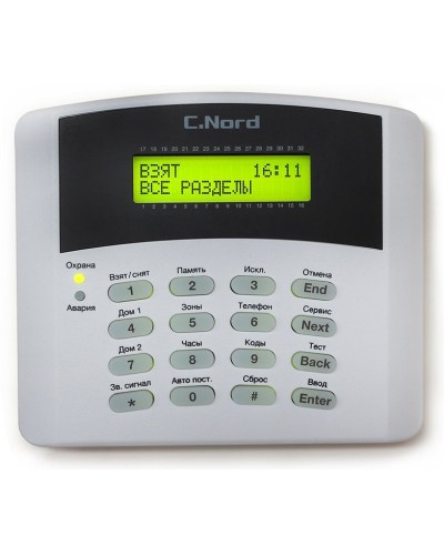 K16-LCD. Проводная клавиатура для контрольных панелей серии Норд, Hunter, Captain. Си-Норд в Майкопе