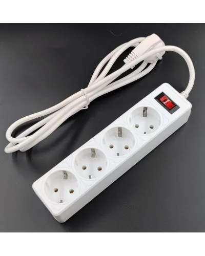 SP4W-518 GARDA. Сетевой фильтр 4 розетки,1,8м, белый. 5bites в Майкопе