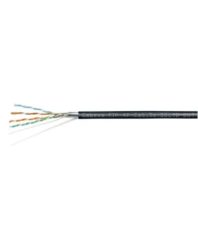 FTP-4P-Cat.5e-SOLID-OUT-PE-UV-100 (11792c-5). Кабель «витая пара» (LAN) для структурированных систем связи. CABEUS в Майкопе