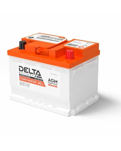 Delta START MASTER AGM 1260 (60 Ah). Аккумулятор автомобильный герметичный свинцово-кислотный. Delta в Майкопе