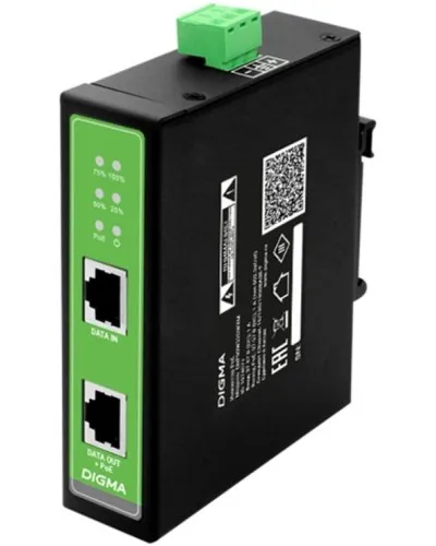 DNP30W48GDXM 10/100/1000BASE-T 30Вт 37-57В(DC). Инжектор PoE. Digma в Майкопе