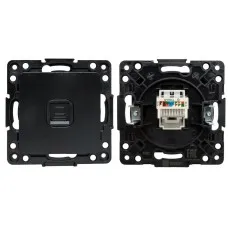 Стокгольм Механизм Розетки RJ-45 1-местной (EZK01-035-10). Механизм Розетки RJ-45 1-местной. EKF