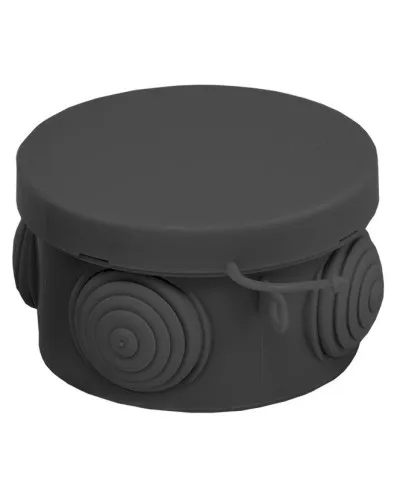 КМР-040-038 с крышкой (65х40) чёрная IP54 (plc-kmr-040-038-b). Коробка распределительная. EKF в Майкопе