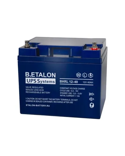 B.ETALON BHRL 12-40. Аккумулятор герметичный свинцово-кислотный. ETALON в Майкопе