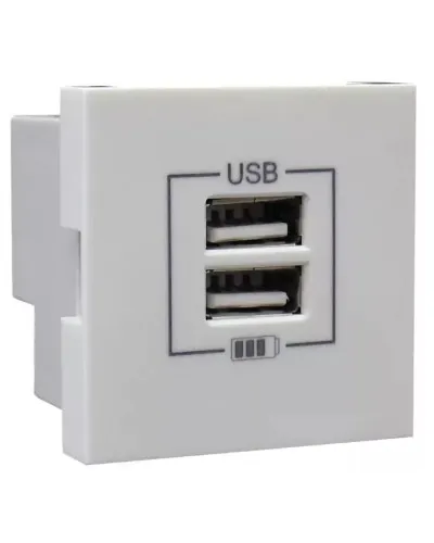 Розетка USB двойная, зарядная, белая (45439 SBR): Розетка USB двойная в Майкопе