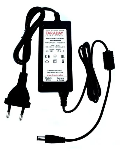 36W/12V/3A. Импульсный блок питания в пластиковом корпусе. FARADAY в Майкопе