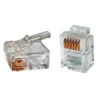 PLUG-6P6C-P-C2-100 (100 шт). Разъем RJ-12. Hyperline