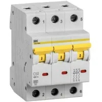 ВА47-60M 3P C 50А 6кА KARAT (MVA31-3-050-C). Автоматический выключатель. IEK