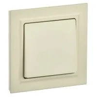 Выключатель 1-клавишный ВСР10-1-0-БрКр бежевый BRITE (BR-V10-0-10-K10-F). Выключатель в сборе. IEK