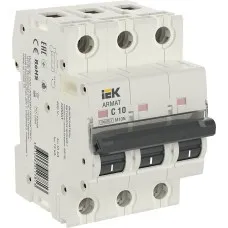 M10N 3P C 10А 10кА ARMAT (AR-M10N-3-C010). Автоматический выключатель. IEK