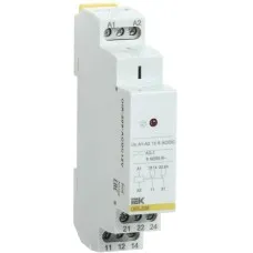 Реле промежуточное модульное OIR 2 контакта 8А 12В AC/DC (OIR-208-ACDC12V). Реле промежуточное модульное. IEK