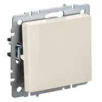 Выключатель 1-клавишный проходной ВС10-1-6-БрКр бежевый BRITE (BR-V12-0-10-K10). Выключатель. IEK