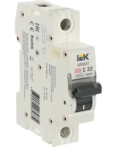 M06N 1P C 32А 6кА ARMAT (AR-M06N-1-C032). Автоматический выключатель. IEK в Майкопе