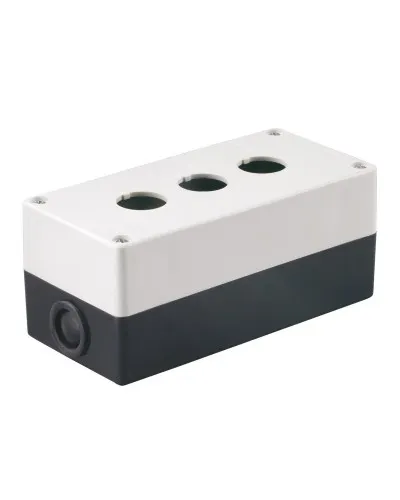 Корпус КП103 для кнопок 3 места белый (BKP10-3-K01). Корпус для кнопочных постов. IEK в Майкопе