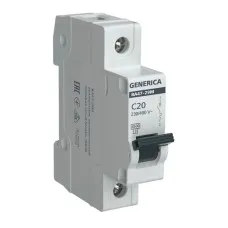 GENERICA ВА47-29М 1P C 20А 4,5кА (MVA21-1-020-C-G). Автоматический выключатель. IEK