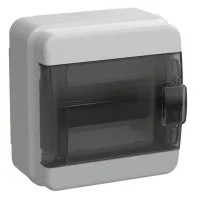 Корпус пластиковый КМПн-6 IP65 TEKFOR (TF5-KP72-N-06-65-K03-K02). Корпус модульный пластиковый черная прозрачная дверь. IEK