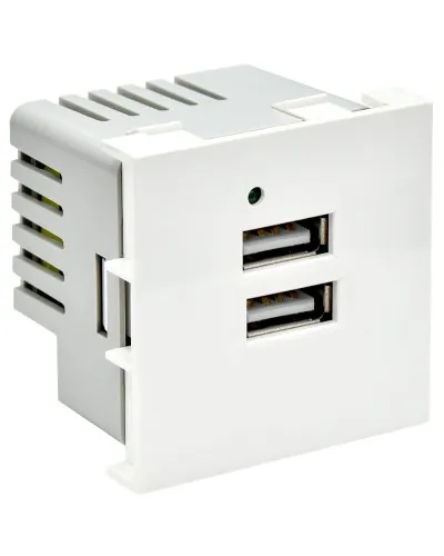 Розетка USB A+A 4,2А PRIMER РКЮ-23-40-П белый IEK PR-KK40D-RU-0-2-AA-K01). Розетка USB. IEK в Майкопе