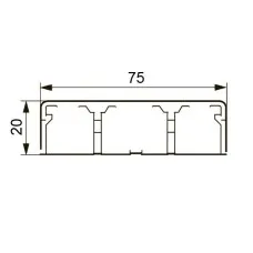 Короб DLPlus 75х20 (030033): Кабель-канал