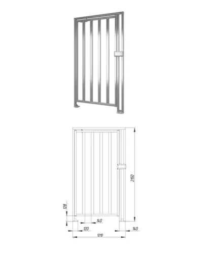 Praktika К-10-Н правая. Калитка полноростовая. OXGARD в Майкопе