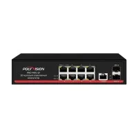PND-M8G-2F. Коммутатор управляемый оптический 10 портовый. Polyvision