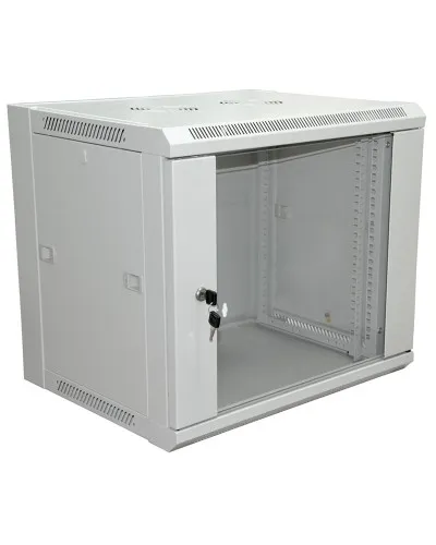Шкаф телекоммуникационный 19 настенный 18U 600×600×964 мм (ШxГxВ) - передняя дверь стекло, боковые стенки съемные (разобранный) RAL 7035 (04-2224). Шкаф телекоммуникационный 19 настенный 18U. Rexant в Майкопе