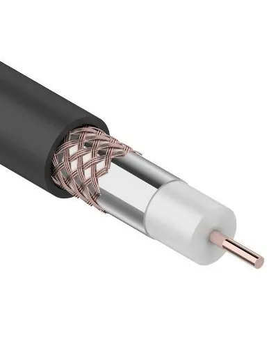 RG-6U+Cu, 75 Ом, Cu/Al/Cu, 64%, 100м. OUTDOOR REXANT (01-2222). Кабель коаксиальный радиочастотный. Rexant в Майкопе