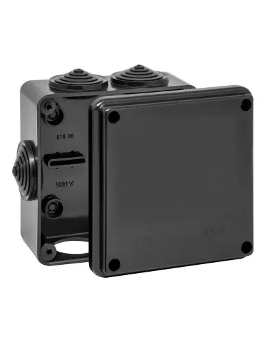 Коробка TYCO ОП 100х100х50мм УХЛ1 IP54 черный (67050Ч). Коробка распределительная. RuVinil в Майкопе