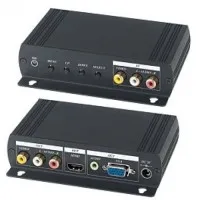AD001HH. Преобразователь композитного видео и аудиосигналов в VGA и HDMI. SC&T