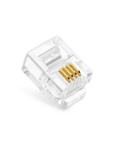 Коннекторы 6P4C (RJ-11) (100шт) (10-0227). Телефонный разъем 6P4C (RJ-11). SUPRLAN в Майкопе