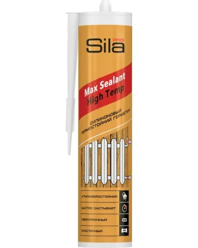 Герметик Sila PRO Max Sealant, High Temp, термостойкий, 280 мл. Герметик силиконовый термостойкий, красный. Sila в Майкопе