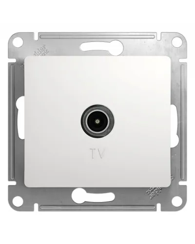 Glossa розетка TV антенна коннектор, 1-местная, скрытой установки, механизм, белый (GSL000193). Розетка TV антенна. Systeme Electric в Майкопе