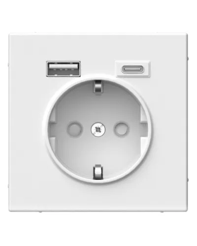 ArtGallery розетка 1-местная с USB тип-A+C, скрытой установки, механизм, белый (GAL000132). Розетка с USB. Systeme Electric в Майкопе