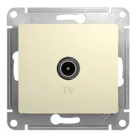 Glossa розетка TV антенна коннектор, 1-местная, скрытой установки, механизм, бежевый (GSL000293). Розетка TV антенна. Systeme Electric