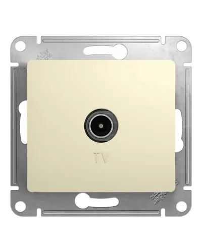 Glossa розетка TV антенна коннектор, 1-местная, скрытой установки, механизм, бежевый (GSL000293). Розетка TV антенна. Systeme Electric в Майкопе