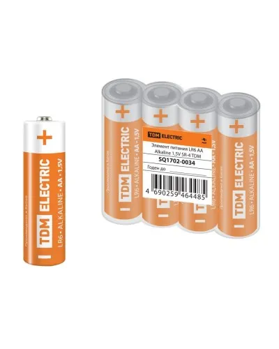 LR6 AA Alkaline 1,5V SR-4 TDM (SQ1702-0034). Элемент питания. TDM ЕLECTRIC в Майкопе
