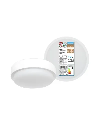 ДПП 3901 12Вт 6500К IP65 белый круг (SQ0366-0140). Светодиодный светильник LED. TDM ЕLECTRIC в Майкопе