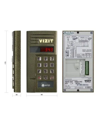 БВД-343FCPW. Вызывная панель цветная. VIZIT в Майкопе