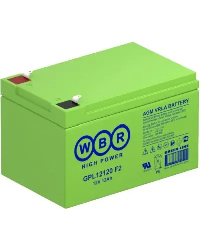 WBR GPL12120 F2. Аккумулятор герметичный свинцово-кислотный. WBR в Майкопе