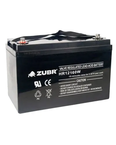 ZUBR HR 12160W (12V, 45Ah). Аккумулятор герметичный свинцово-кислотный. ZUBR в Майкопе