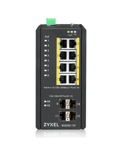RGS200-12P-ZZ0101F. Промышленный L2 PoE+ коммутатор. ZYXEL в Майкопе