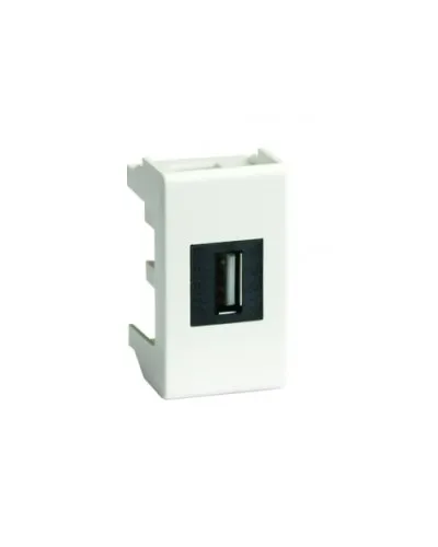 Розетка USB 2.0 Brava 1 модуль белая (76200B): Розетка USB в Майкопе