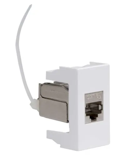 Розетка RJ-45 Viva 1 модуль кат.6A белая (45078). Розетка компьютерная экранированная с одним разъёмом. ДКС в Майкопе