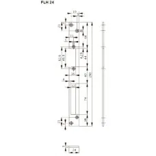 FLH24. Запорная планка длинная. dormakaba