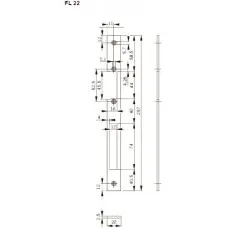 FL22. Запорная планка короткая. dormakaba