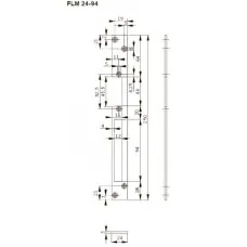 FLH24-94. Запорная планка длинная. dormakaba