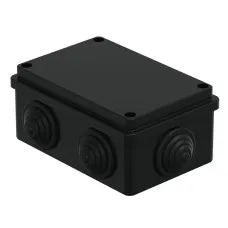 Коробка JBS120 120х80х50, 6 вых., IP55, черная (44008BL-1). Коробка монтажная. Экопласт