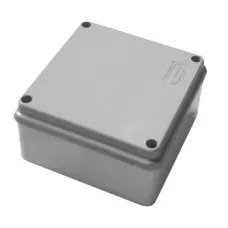 Коробка JBS100 100х100х55, 6P (1,5…10мм²) серая (42367HF-GR). Коробка монтажная, огнестойкая, без галогена. Экопласт