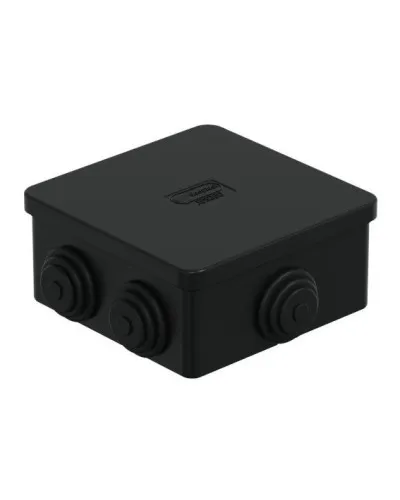 Коробка JBS080 85х85х50, 6 вых., IP44, чёрная (44066BL-1). Коробка монтажная. Экопласт в Майкопе