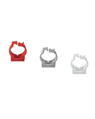 Ecoplast держатель с защелкой для труб D25, АБС, красный (50 шт) (49625-50). Держатель с защелкой для аспирационной системы. Экопласт в Майкопе