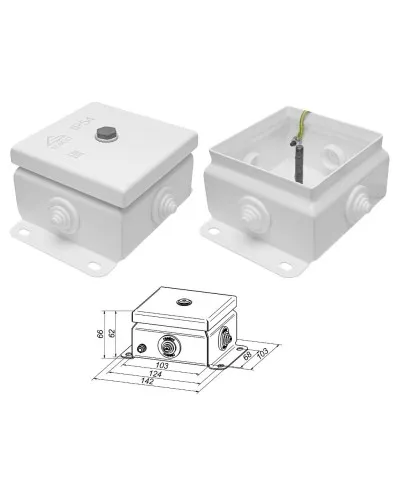 КМ IP55-1010 (без DIN рейки). Коробка монтажная электротехническая. Гефест в Майкопе